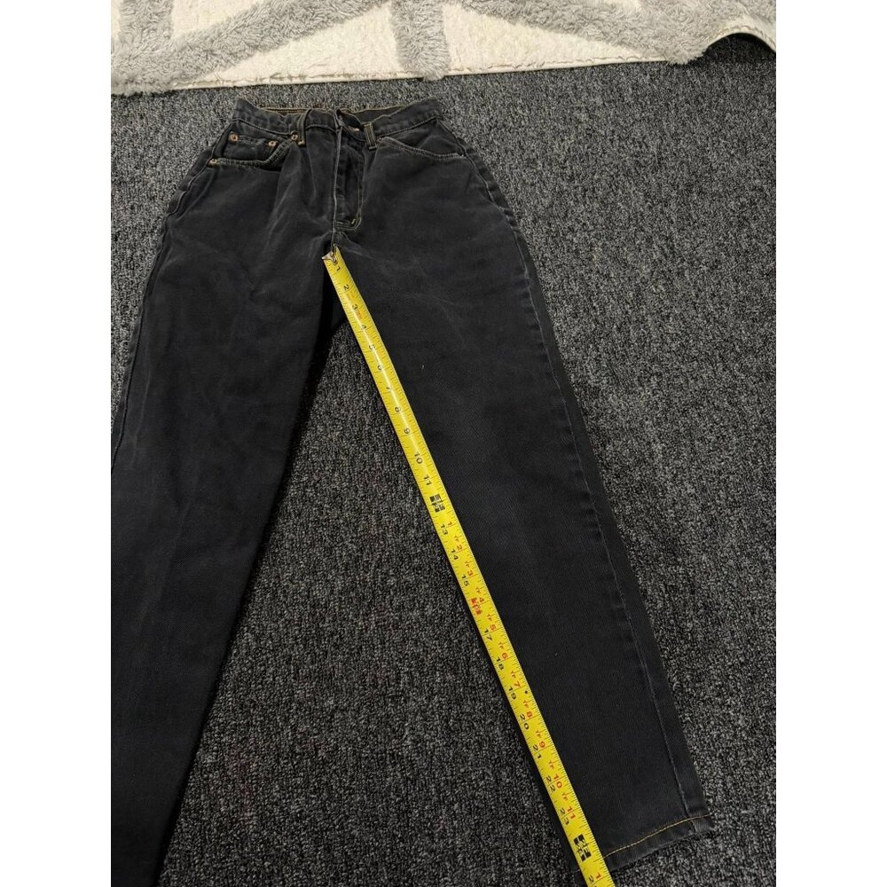 VTG LEVIS 509 28x34 Womens Black High Waisted Mom Denim Jeans Classic Streetwear - Picture 9 of 10